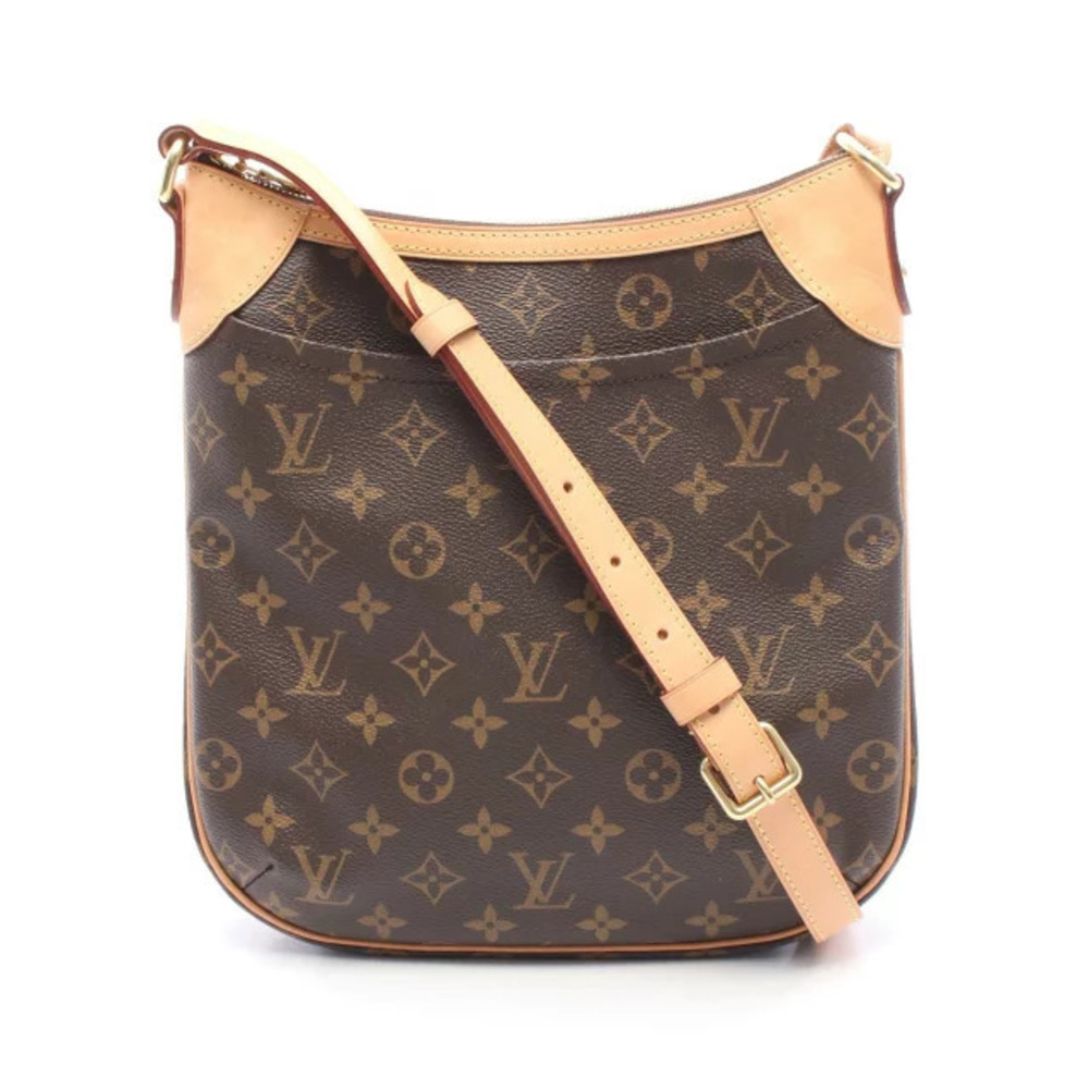 Louis Vuitton Odeon Shoulder Bag Canvas Leather Monogram Brown